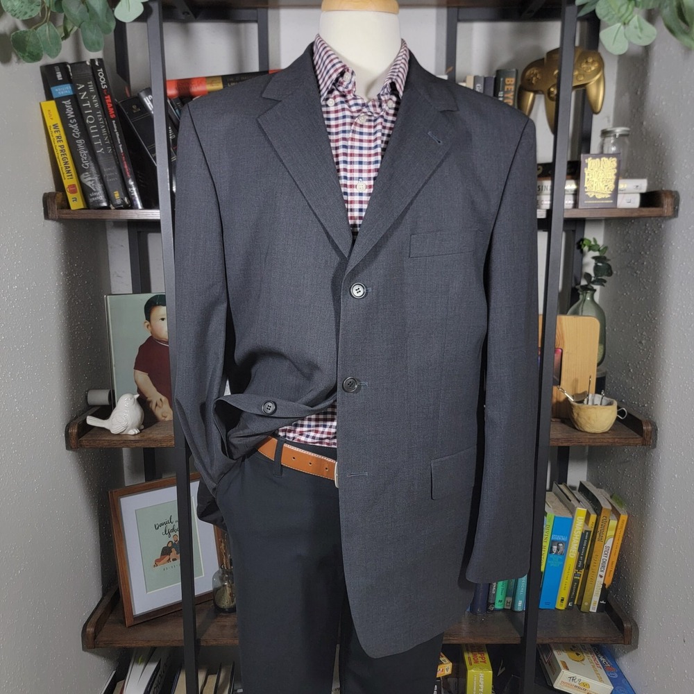 VTG Hugo Boss Ermenegildo Men's Sport Coat VINCI LUCCA Three Button Size 44R‎